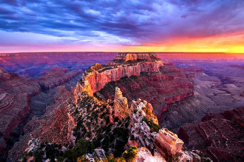 Toàn cảnh Công viên quốc gia Grand Canyon nhìn từ điểm ngắm cảnh