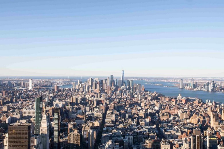 Tầm nhìn toàn cảnh New York từ đài quan sát tầng 86 tòa nhà Empire State